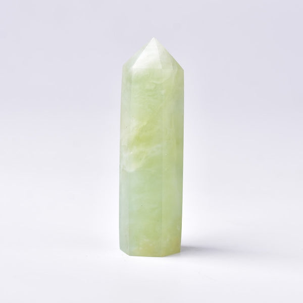 1pc Natural Crystal Point Snowflakes Jade Healing Obelisk Quartz Wand Obelisk Ornament for Home Decor Reiki Energy Stone Pyramid