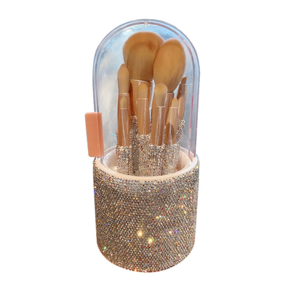 8pcs Diamond Makeup Brushes Set with Bag Box