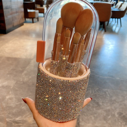 8pcs Diamond Makeup Brushes Set with Bag Box